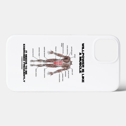 意志力は、筋肉を鍛える必要があるようなものだ Case-Mate iPhoneケース (裏面 (横))