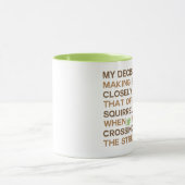 意志決定技術のリスのユーモア マグカップ (中央)