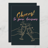 意思決定を行スタイリッシュうミニマルな金ゴールド応援 シーズンカード (正面/裏面)