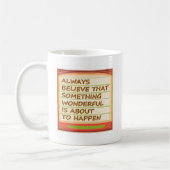 意思nの陽性の考えることの力 コーヒーマグカップ (左)