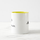 意欲を起こさせて下さい。 先延ばしにしないで下さい ツートーンマグカップ (中央)
