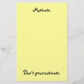 意欲を起こさせて下さい。 先延ばしにしないで下さい 便箋 (正面)