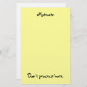 意欲を起こさせて下さい。 先延ばしにしないで下さい 便箋 (正面/裏面)