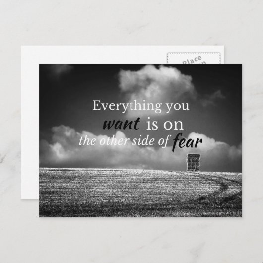 意欲を起この前向き引用文：欲しいもの… ポストカード (正面/裏面)