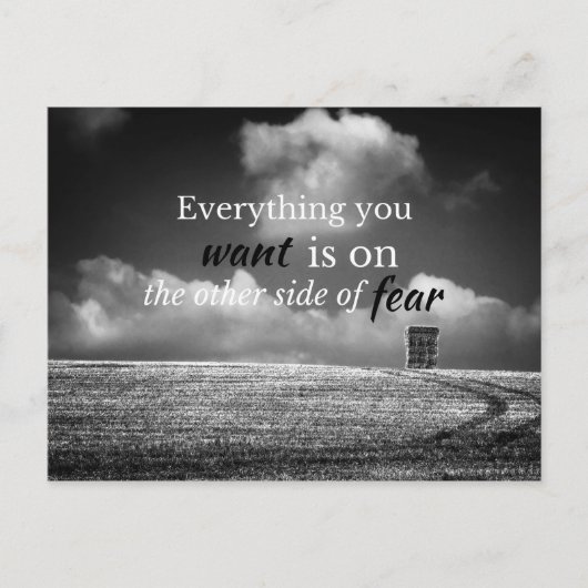 意欲を起この前向き引用文：欲しいもの… ポストカード (正面)