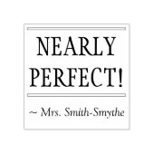 意欲を起この「ほぼ完璧!」+カスタム家庭教師の名前 ラバースタンプ (インプリント)