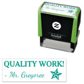 意欲を起この「QUALITY WORK!」 +教育者カスタム名 セルフインキングスタンプ (インサイチュ)