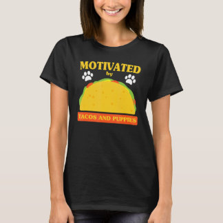 意欲を起こタコスと子犬 Tシャツ