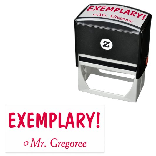 意欲を起こ「模範的!」 表彰ゴム印 セルフインキングスタンプ (インサイチュ)