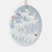 意気揚々と歩いている9匹の猫ちゃん… セラミックオーナメント (右)