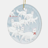 意気揚々と歩いている9匹の猫ちゃん… セラミックオーナメント (左)