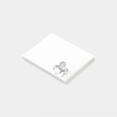 意気揚々と歩くことは灰色の馬のポスト・イットの付箋をまだらにします ポストイット (アングル)