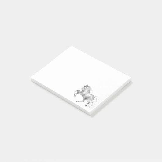 意気揚々と歩くことは灰色の馬のポスト・イットの付箋をまだらにします ポストイット (アングル)