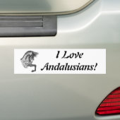 意気揚々と歩くAndalusian バンパーステッカー (車上)
