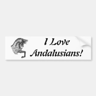 意気揚々と歩くAndalusian バンパーステッカー