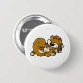 意気盛んなリス! 缶バッジ (正面&裏面)