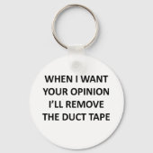 意見が欲しいときはダクトテープを取り外す キーホルダー (正面)