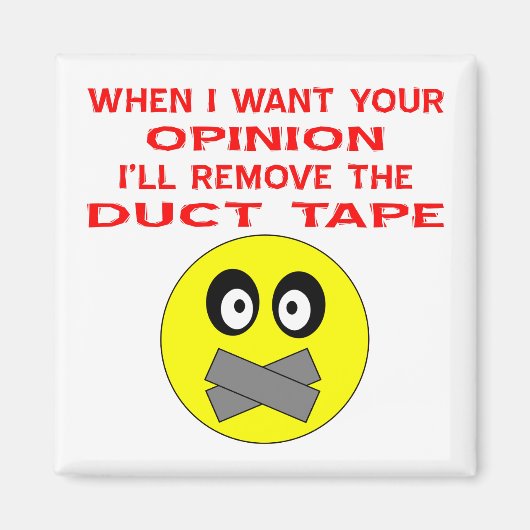 意見が欲しいときはダクトテープを取り外す マグネット (正面)