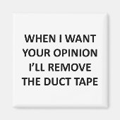 意見が欲しいときはダクトテープを取り外す マグネット (正面)