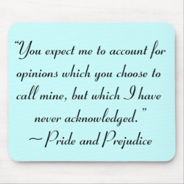 意見のアカウントJane Austen引用文 マウスパッド