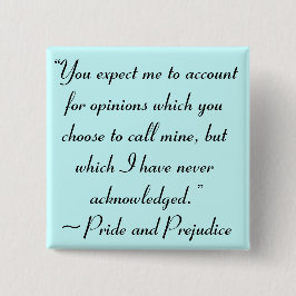 意見のアカウントJane Austen引用文 缶バッジ