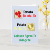 意見の不一致に同意する カード (黄色い花)