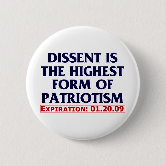 意見の相違(切らされた01.20.09) 缶バッジ (正面)