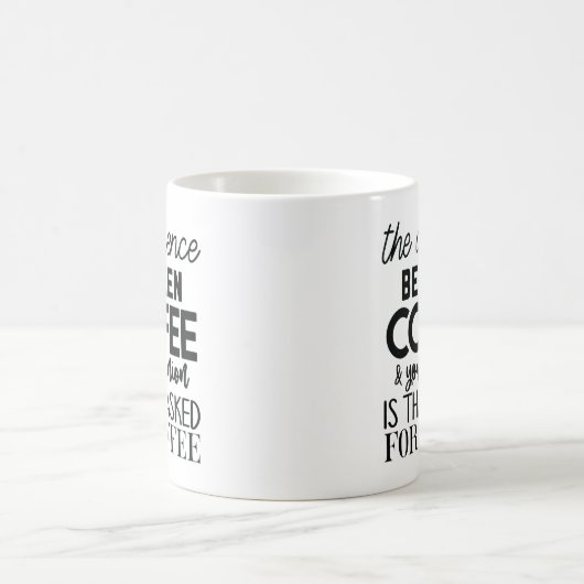 意見をユーモアのある強調したコーヒー引用文 コーヒーマグカップ (中央)