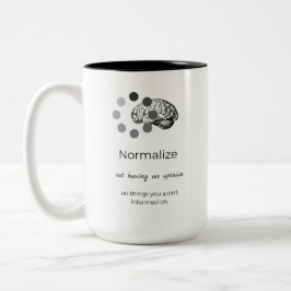 意見を持たないように正常化する ツートーンマグカップ