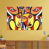 意見を異にする、キュービズムの芸術 キャンバスプリント (インサイチュ (リビング))