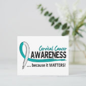 意識して2 子宮頸がん ポストカード (スタンド正面)