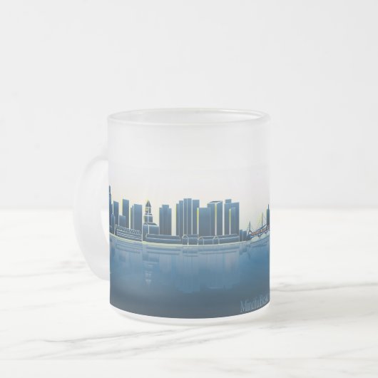 意識するボストンスカイラインのマグ フロストグラスマグカップ (正面左)