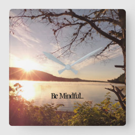 意識するヨガ部屋の時計があって下さい スクエア壁時計