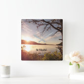 意識するヨガ部屋の時計があって下さい スクエア壁時計 (ホーム)