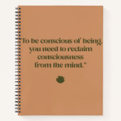 意識を取り戻す – 心を込めて生きる ノートブック (正面)