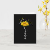 意識向上 向日葵 親切 黄色 リボン ASL カード (黄色い花)