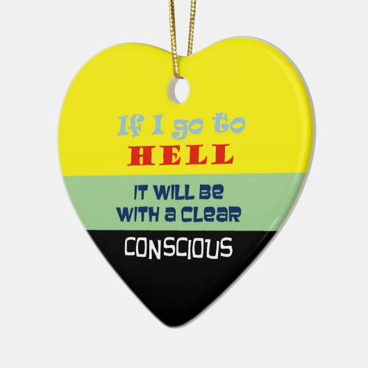 意識地獄 – 車の鏡オーナメント(2辺) セラミックオーナメント (左)