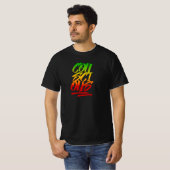 意識的なラスタカラータイポグラフィレゲエTシャツ Tシャツ (正面フル)