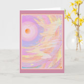 意識dblアートグリーティングカードの前面/背面 カード (黄色い花)