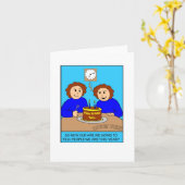 愚かい双生児いかに古いメッセージカード カード (黄色い花)