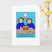 愚かい双生児いかに古い挨拶状 カード (黄色い花)