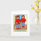 愚かい双生児の当惑させなかったメッセージカード カード (黄色い花)