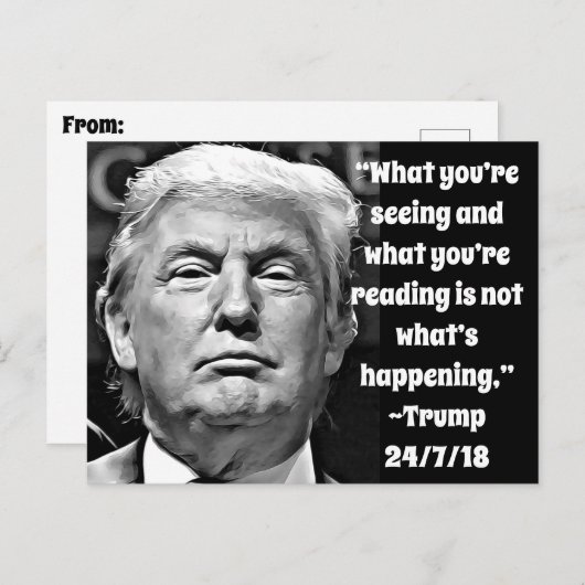 愚かおもしろいなトランプ引用文記念品 ポストカード (正面/裏面)