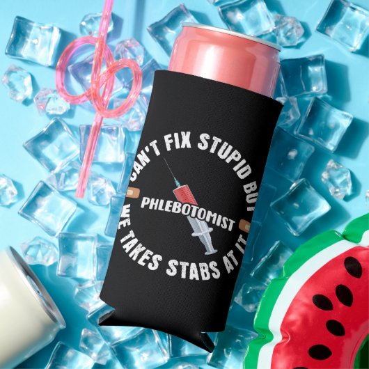 愚かおもしろいな問題を解決できない夢想家 スリム缶クーラー (インサイチュ 夏)