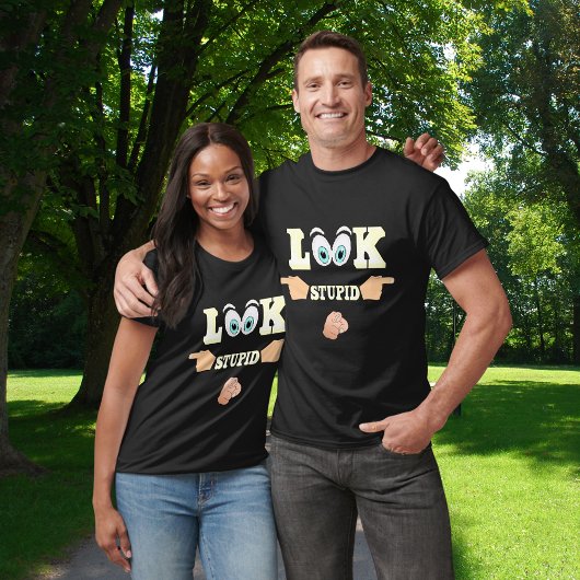 愚かおもしろいな手を指して見ユニセックスる Tシャツ