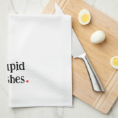 愚かおもしろいな食器キッチンタオル キッチンタオル (四つ折り)