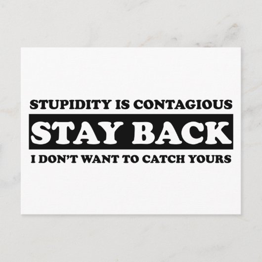 愚かさが伝染する:戻って来なさい! ポストカード (正面)