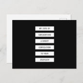 愚かさの度合おもしろいい ポストカード (正面/裏面)