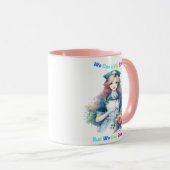 愚かさを修正できない:穏やかな庭のナース マグカップ (正面右)