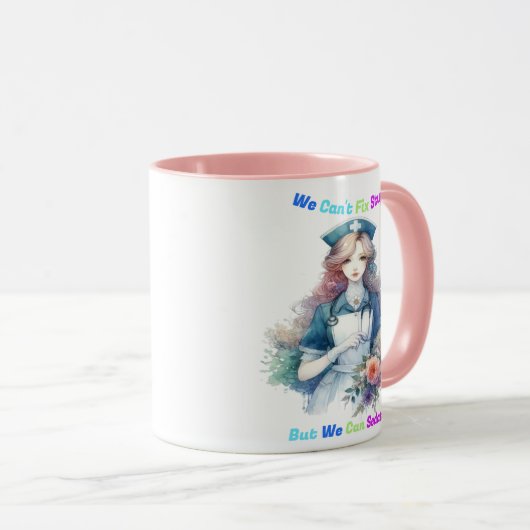 愚かさを修正できない:穏やかな庭のナース マグカップ (正面右)